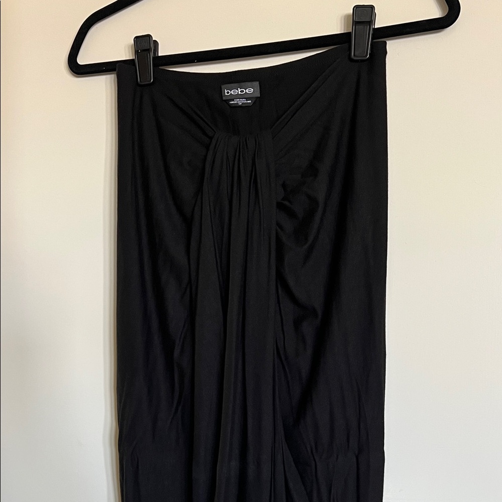 Bebe Draped Black Maxi Skirt - Picture 5 of 5